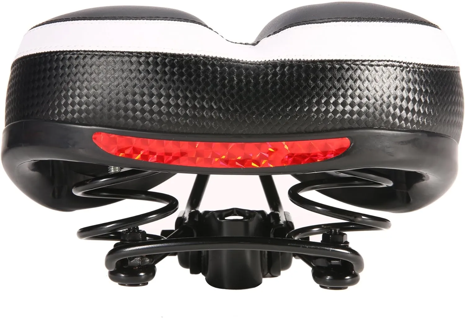 UNISTRENGH Comfortable Bike Seat for Men and Women - Oversize Bicycle Saddle with Safety Reflective Tape Soft Cushion Fit for Mountain Bike, Road Bicycle, Hybrid, Cruiser and Stationary Exercise Bike