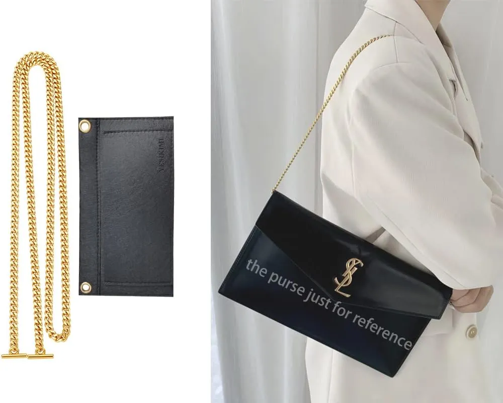 UPTOWN Envelope Clutch Conversion Kit Premium Felt Inset With 120cm Chain