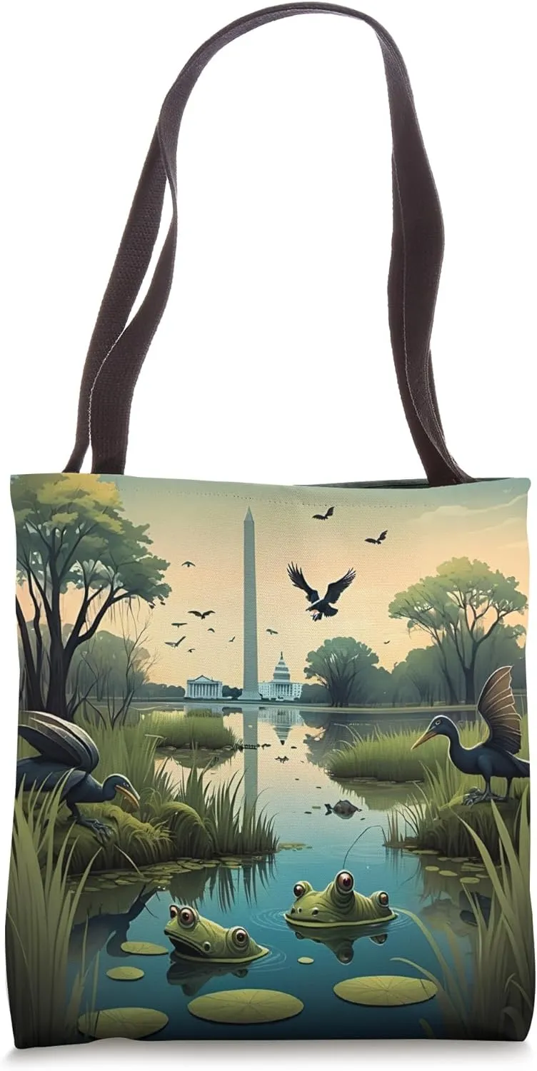 US Capitol Swamp - Drain the Washington DC Swampland Tote Bag
