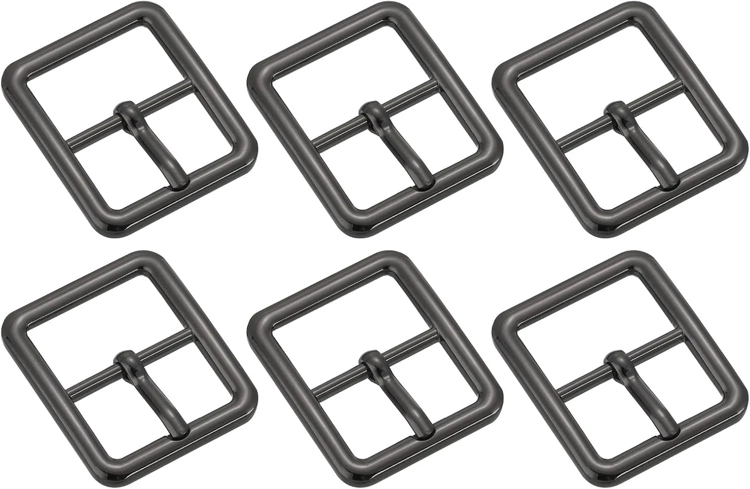 uxcell Metal Roller Buckle, Single Prong Belt Buckle Center Bar Buckle for Leather Craft Accessories Belt