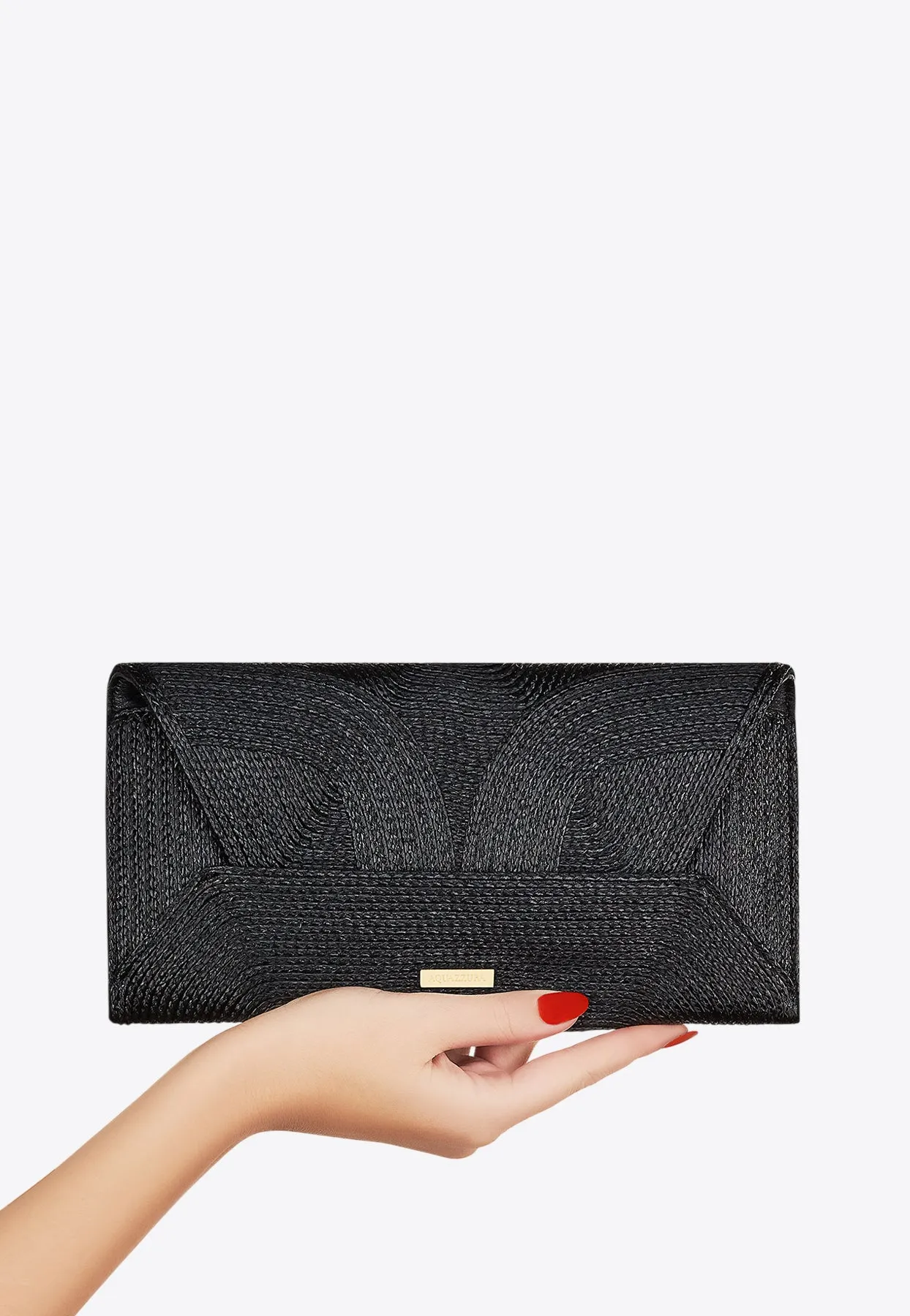 Vacanza Clutch Mirror-Effect Leather