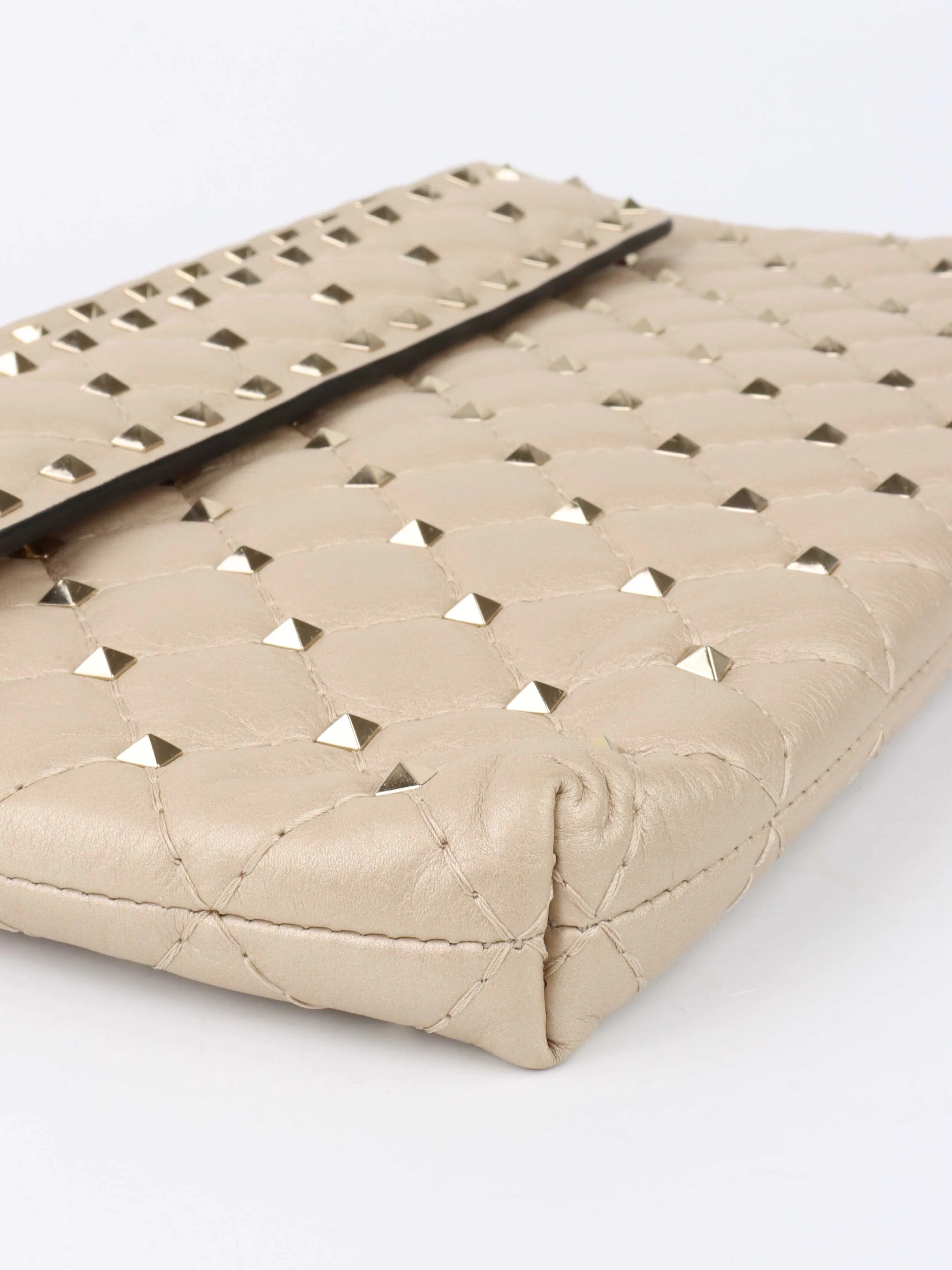 Valentino Gold Rockstud Clutch.