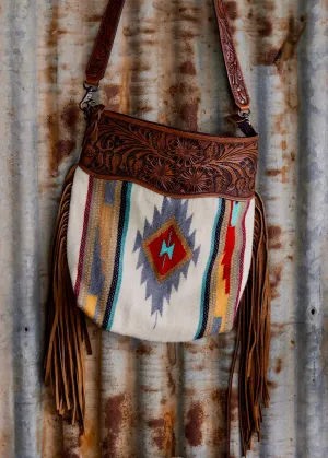 Valma Tooled Leather Saddle Blanket Bag