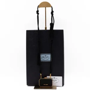 Vanity Case Black Nylon Saffiano Leather