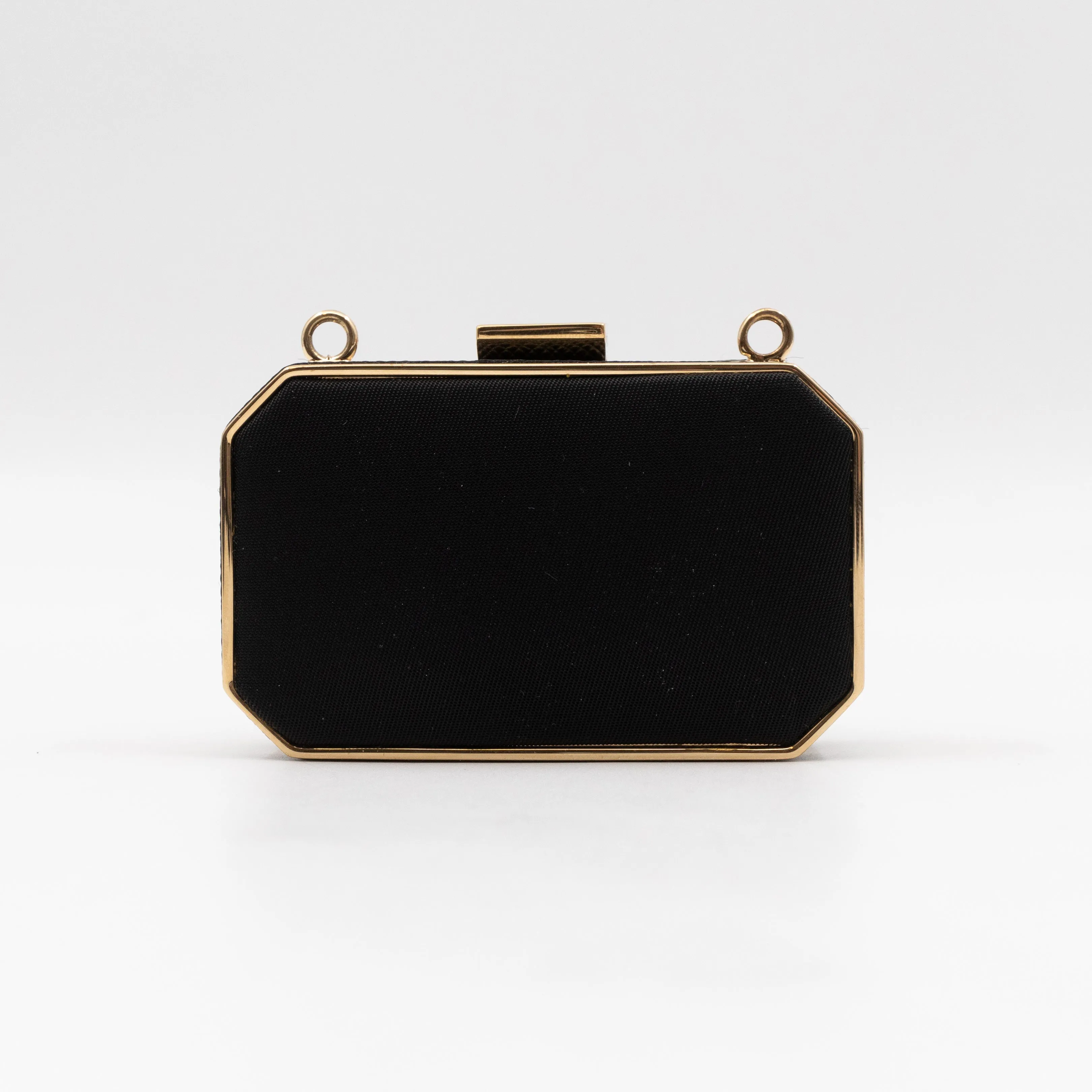 Vanity Case Black Nylon Saffiano Leather