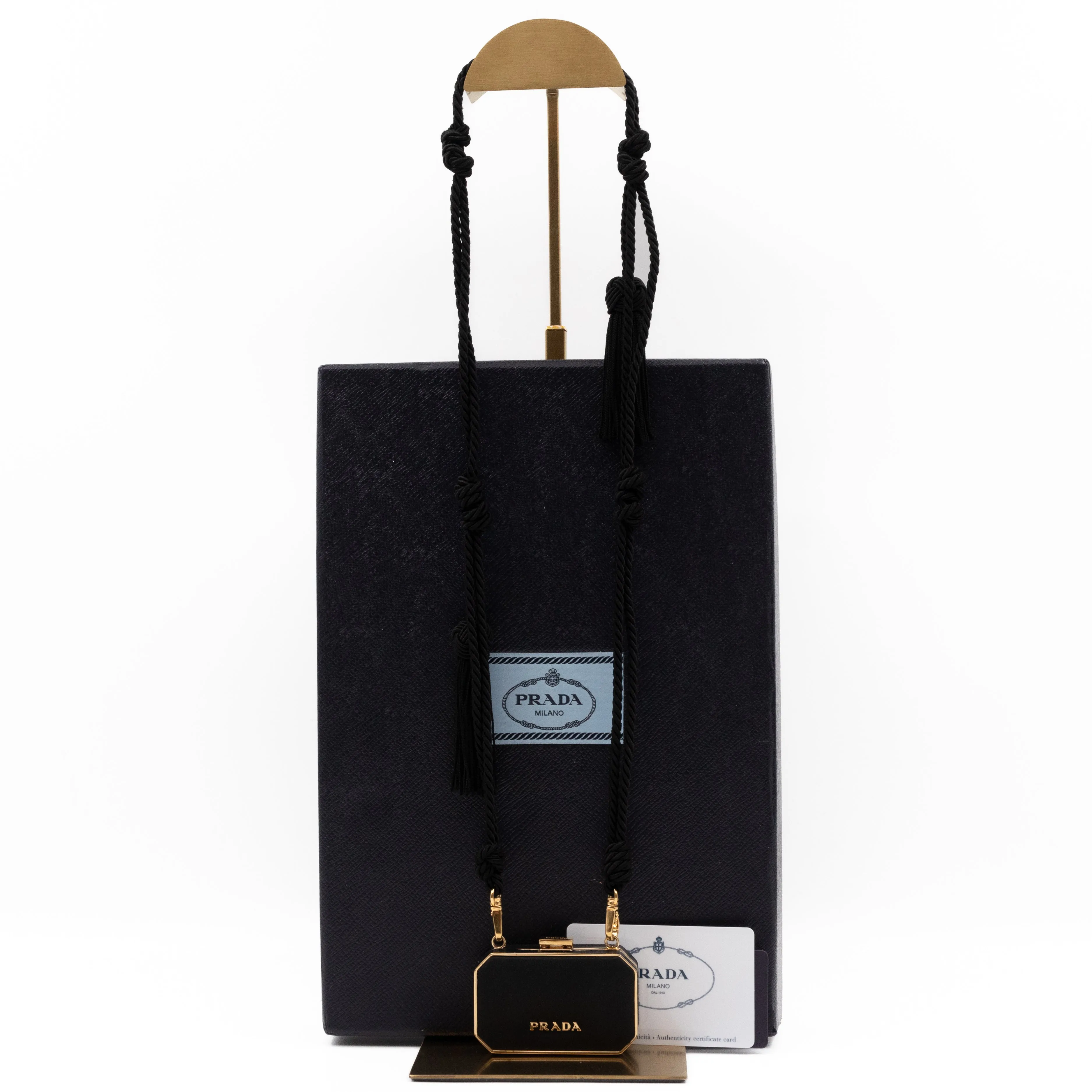 Vanity Case Black Nylon Saffiano Leather