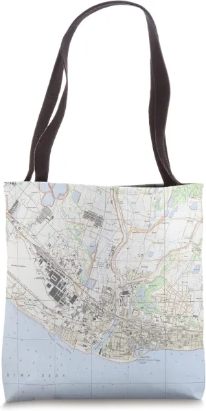 Vintage Akashi Japan Map (1945) Tote Bag