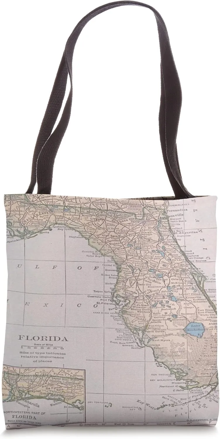 Vintage Florida Map (1923) Tote Bag
