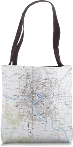 Vintage Fukui Japan Map (1945) Tote Bag
