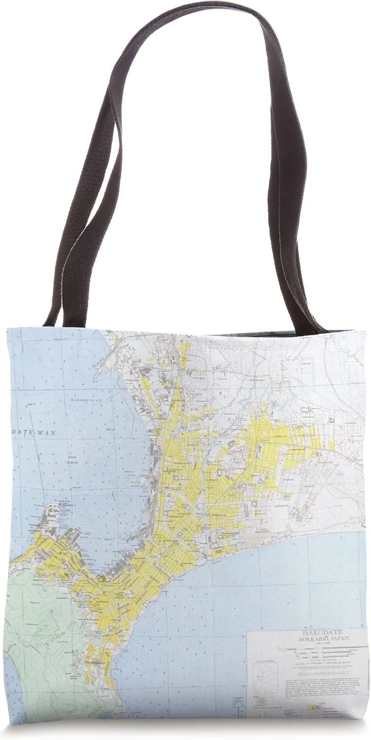Vintage Hakodate Japan Map (1945) Tote Bag