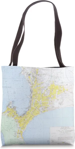 Vintage Hakodate Japan Map (1945) Tote Bag