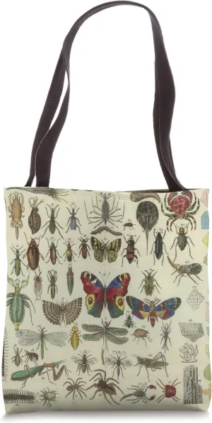 Vintage Insects Diagram Illustration (1834) Tote Bag