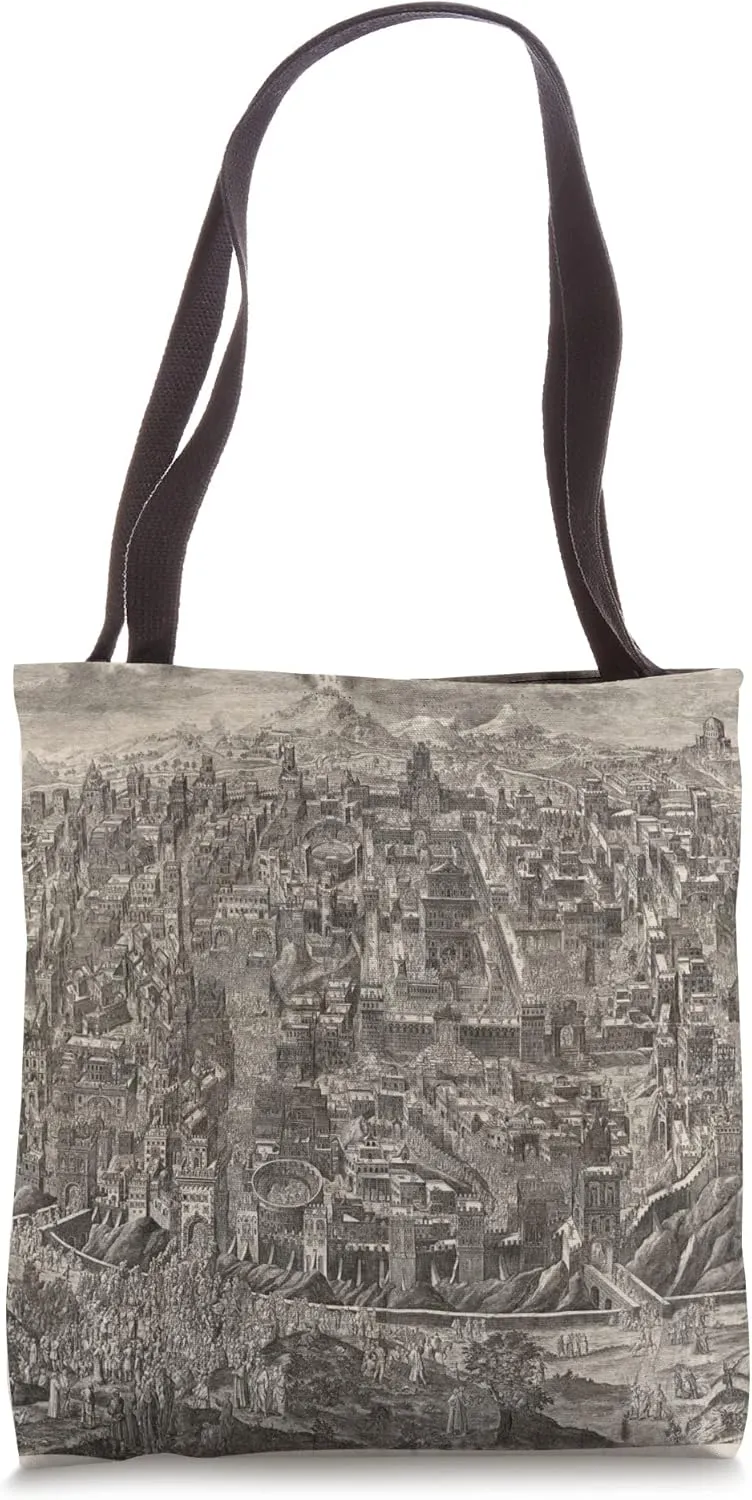 Vintage Jerusalem Israel Map (1835) Tote Bag