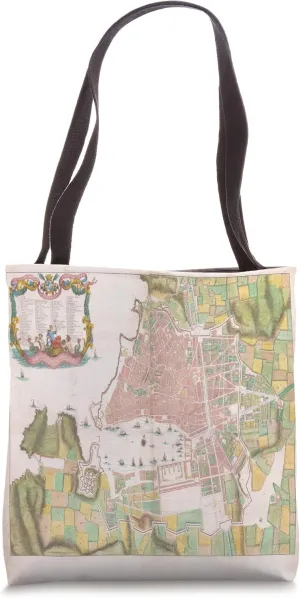 Vintage Marseille France Map (1743) Tote Bag