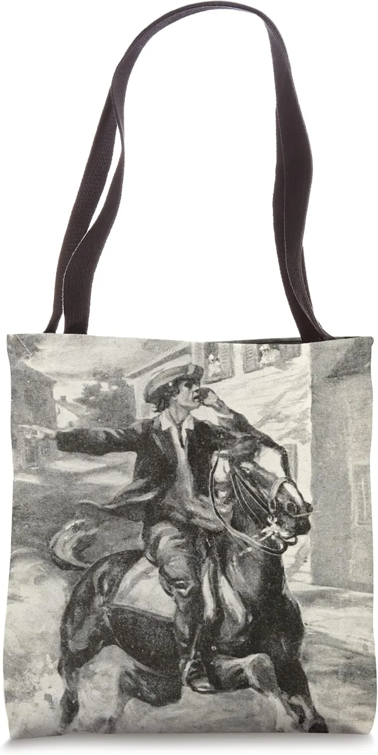 Vintage Paul Revere Midnight Ride Illustration (1916) Tote Bag