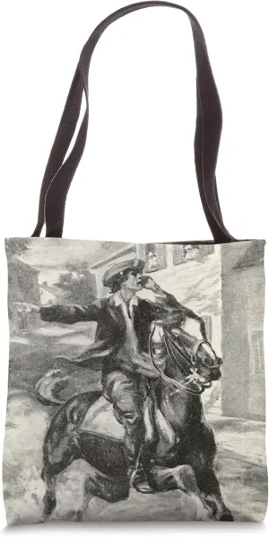 Vintage Paul Revere Midnight Ride Illustration (1916) Tote Bag