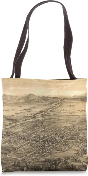 Vintage Pictorial Map of San Jose CA Tote Bag