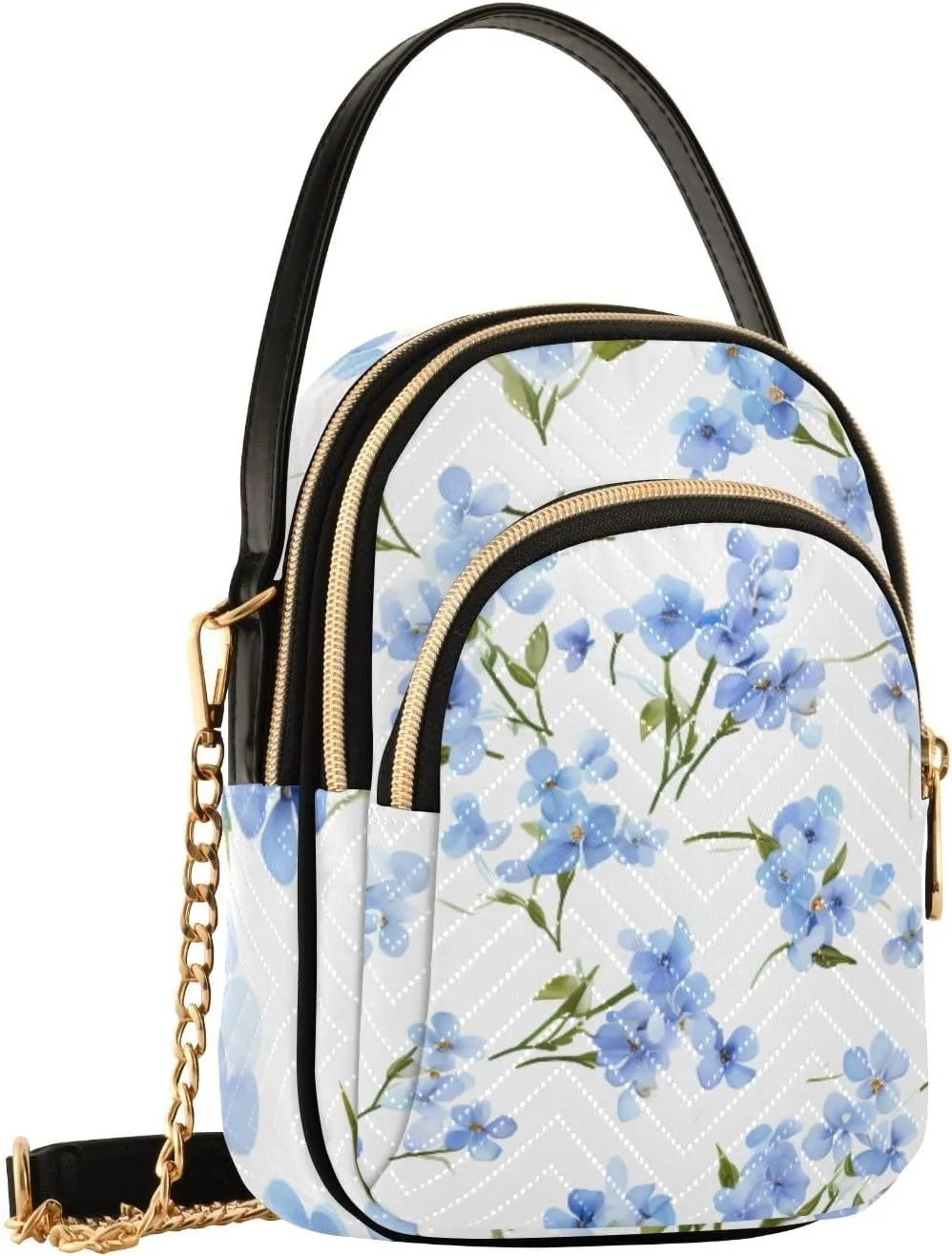 Vintage Roses on a White Womens Crossbody Bags, Handbag with Shoulder Strap, Fall Crossbody Purse