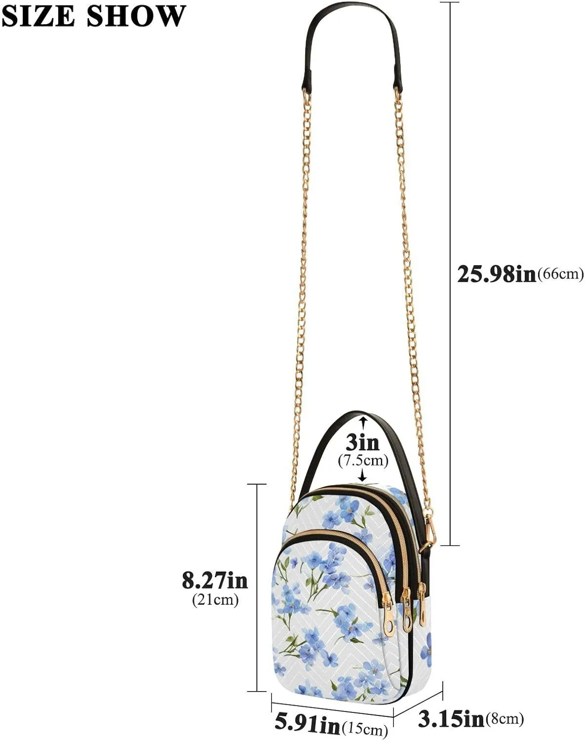 Vintage Roses on a White Womens Crossbody Bags, Handbag with Shoulder Strap, Fall Crossbody Purse