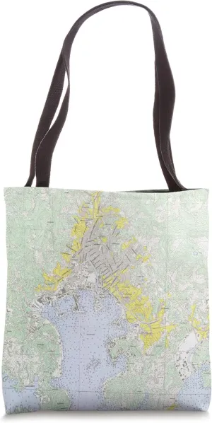 Vintage Sasebo Japan Map (1945) Tote Bag