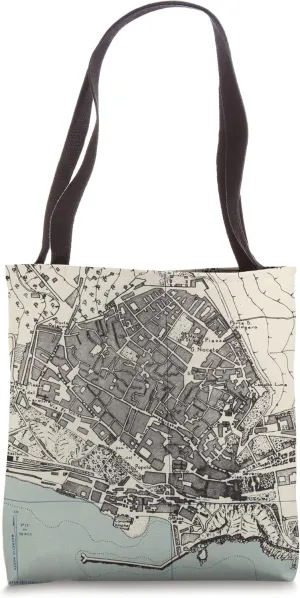 Vintage Sciacca Italy Map (1943) Tote Bag