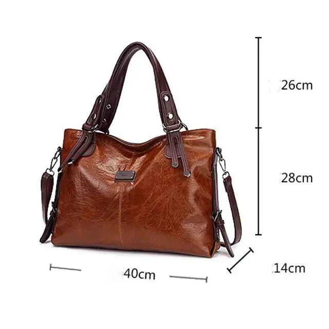 Vintage Women Handbag Large Capacity Soft Tote Handbag