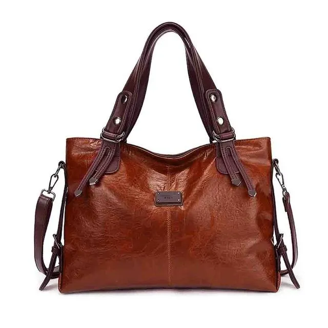 Vintage Women Handbag Large Capacity Soft Tote Handbag