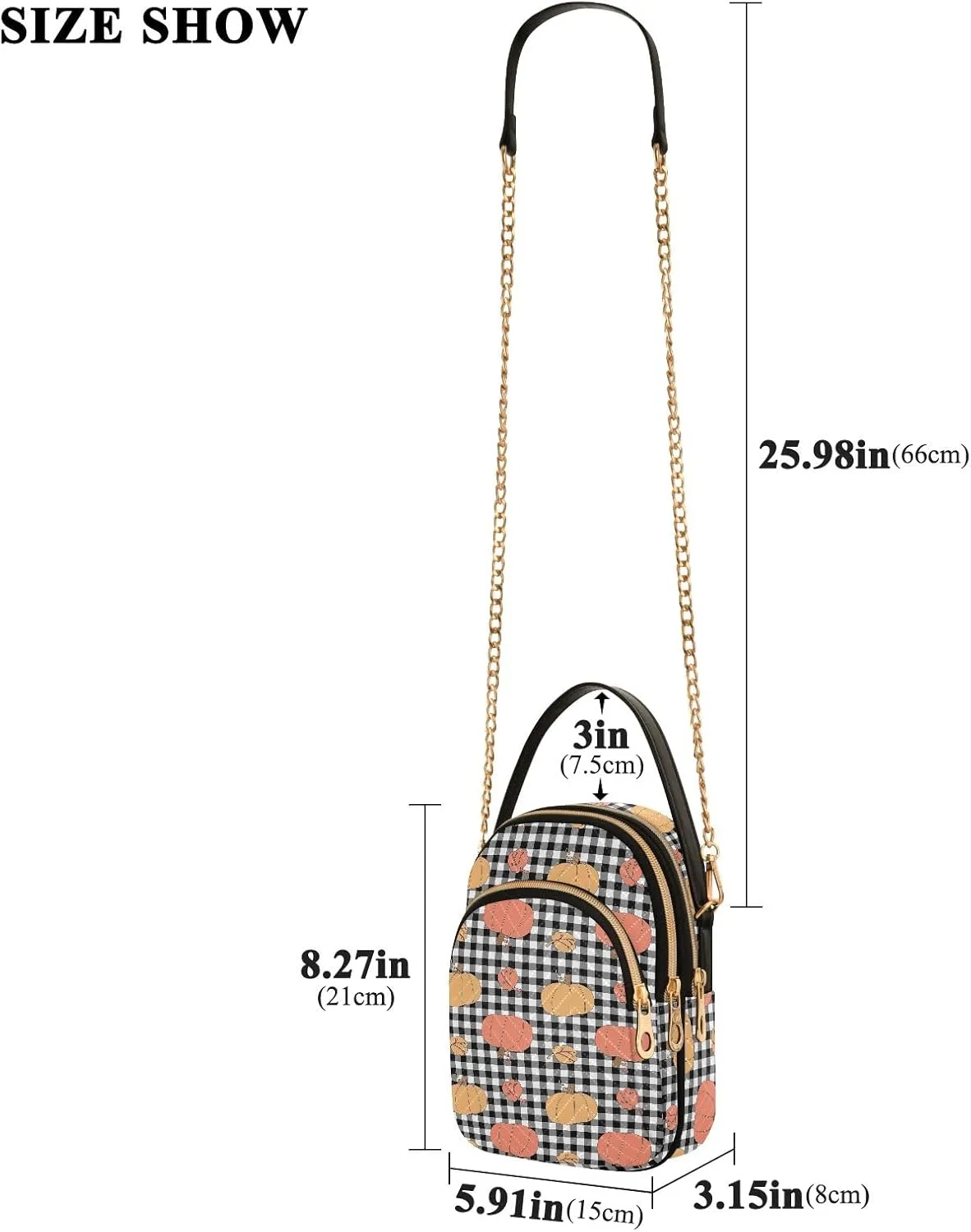 Warli Art Painting Elements Crossbody Bags Women Purse with Chain