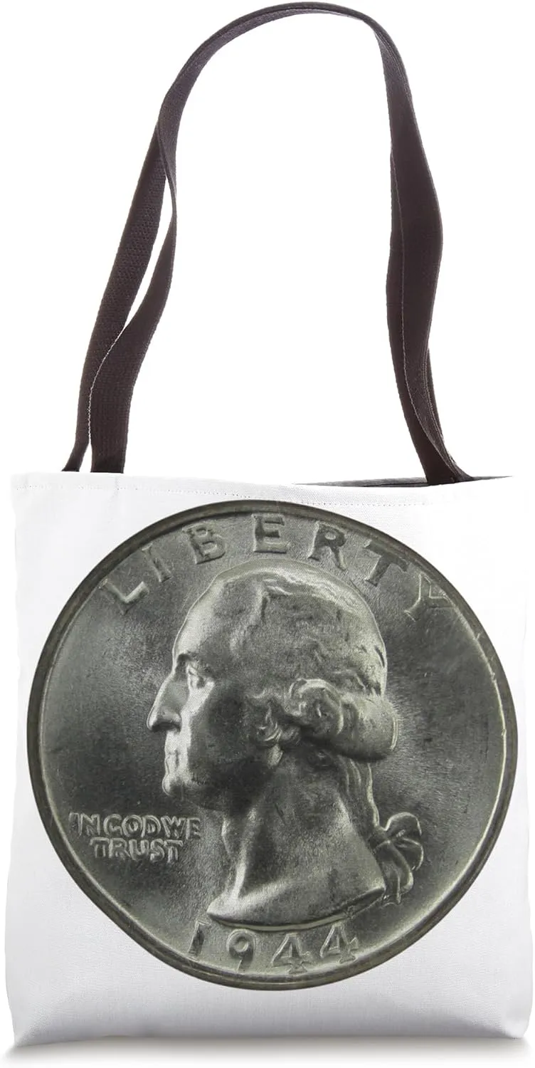 Washington Silver Quarter Pre-1964 Coin Tote Bag