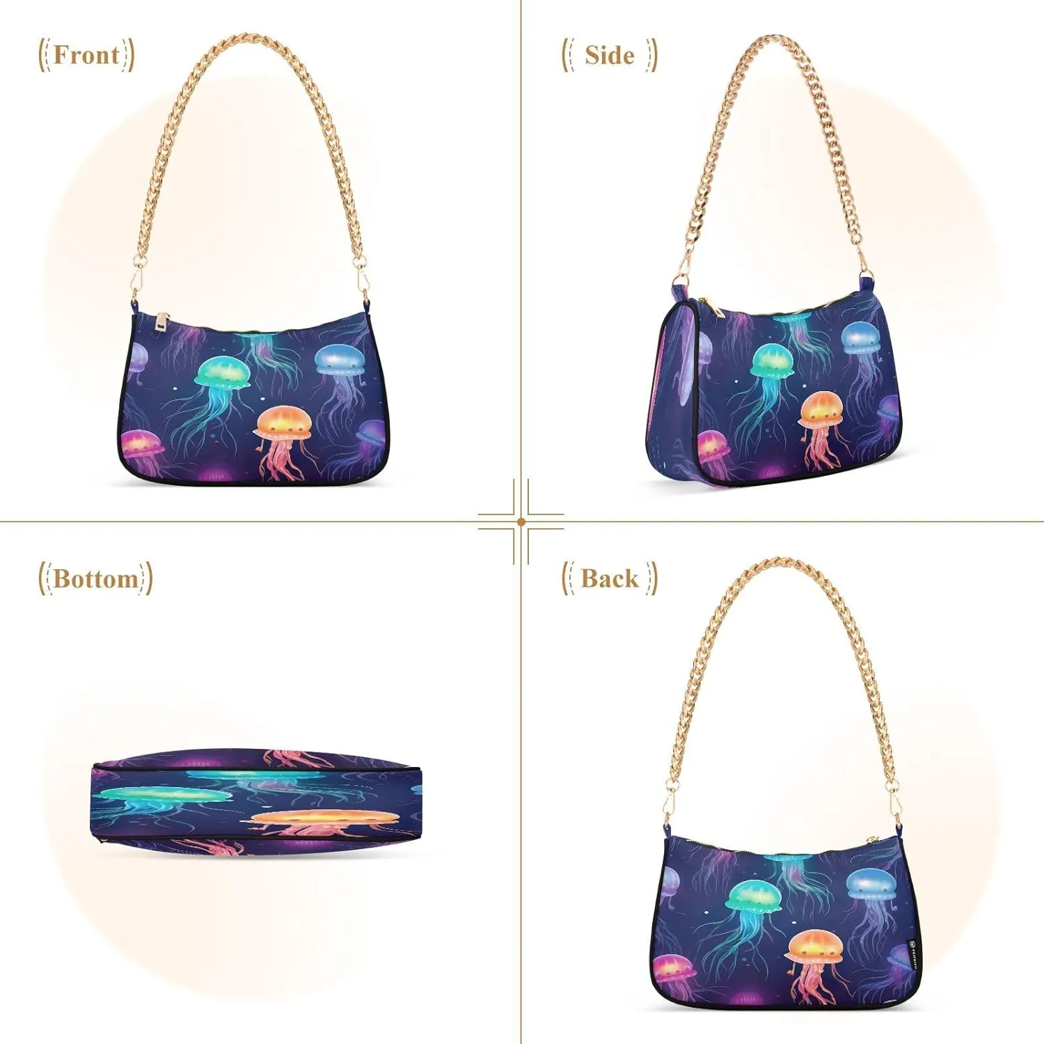 Watercolor Cat with Many Cats Women's Small Purse, Womens Shoulder Bags Crossbody