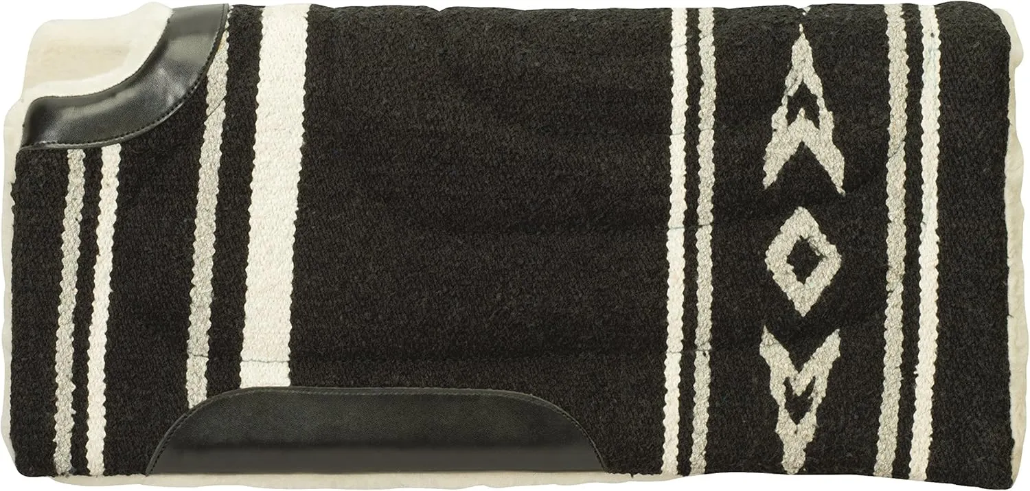 Weaver Equine 30" x 32" Cut Back Acrylic Saddle Pad Horse Saddle Pad, Shock Absorb Western Saddle Pad for Protection, Durable Equine Supplies, ‎Blue