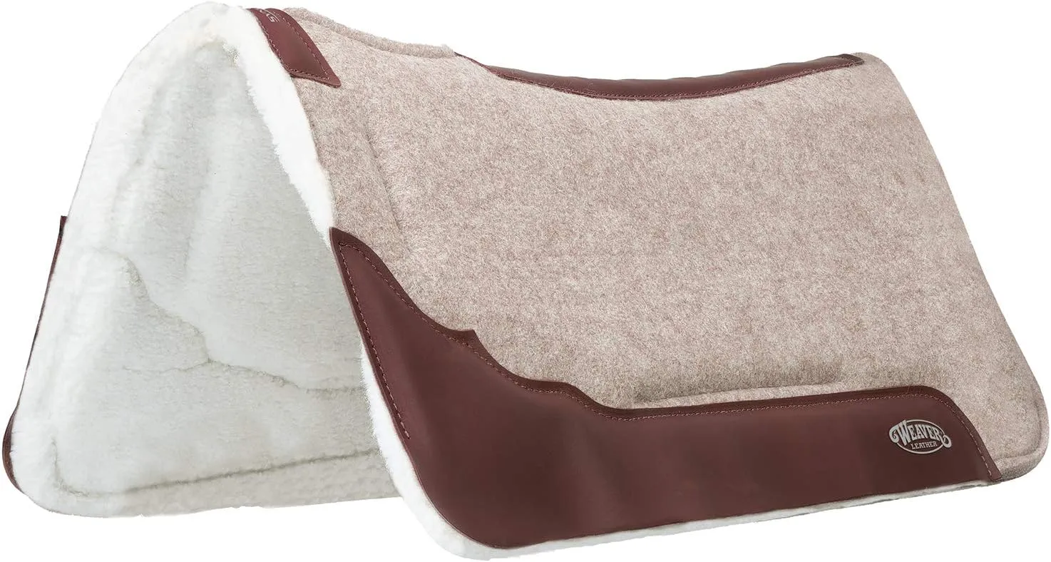 Weaver Leather Synergy Contoured EVA Sport Foam All Natural 100% Wool Felt Saddle Pad
