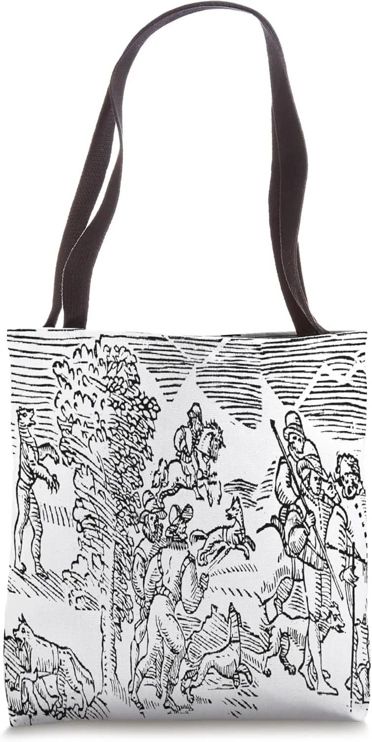 Werewolves on The Loose Attacking Villagers Tote Bag