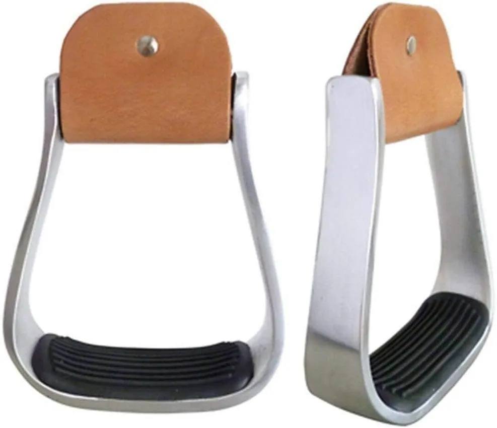 Western 2" Aluminum Saddle Stirrups with Grip Rite for Barrel Racing/Trail/Roping