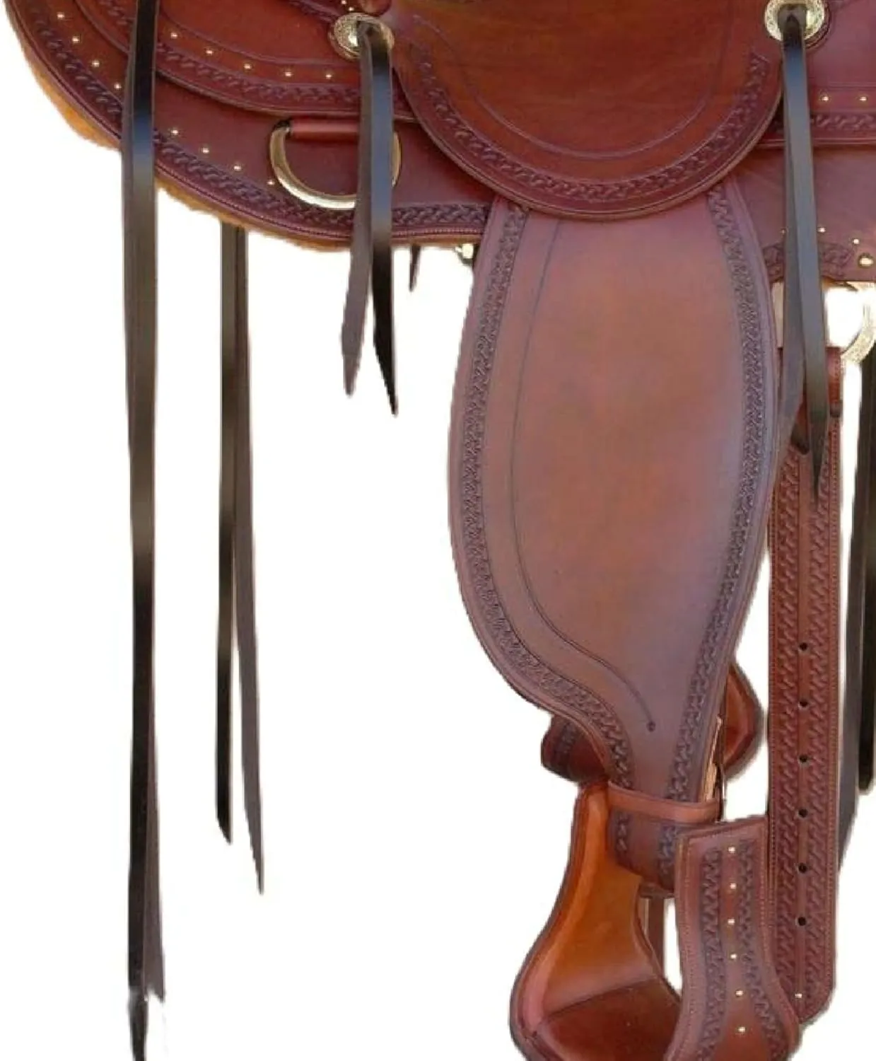 Western Hot Seat Barrel Racing Horse Saddle Trail Tooled Carved Leather Equestrian with Free Complete Set Headstall and Breast Collar/All Customization Available
