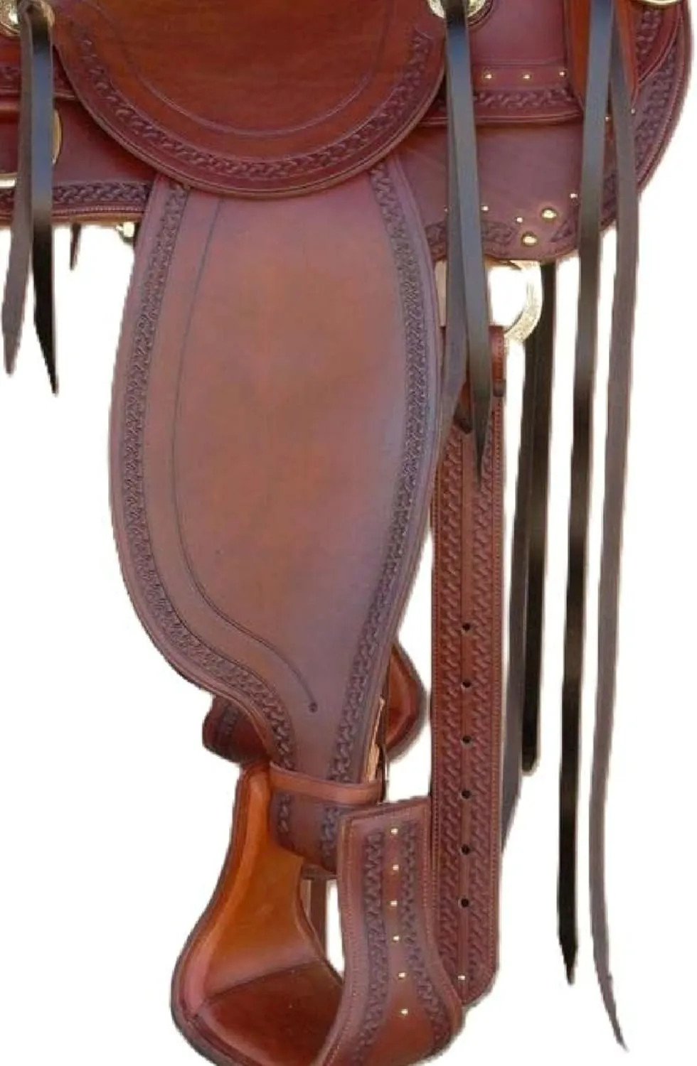 Western Hot Seat Barrel Racing Horse Saddle Trail Tooled Carved Leather Equestrian with Free Complete Set Headstall and Breast Collar/All Customization Available