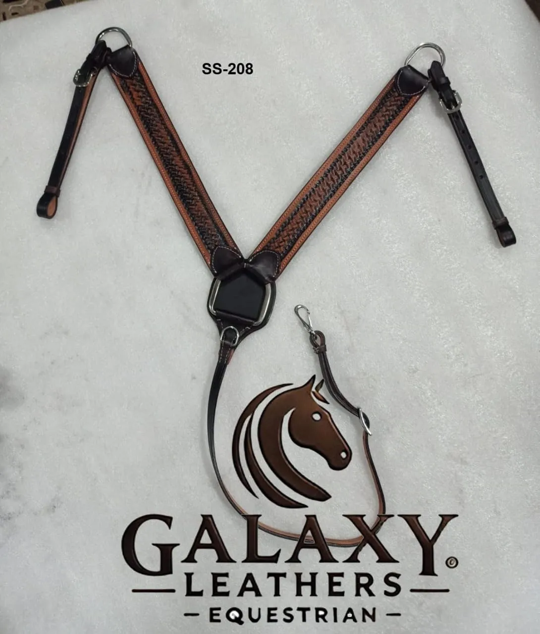 Western Roping Horse Saddle Leather Horse Saddle Trail Pleasure Full Size Tack Set Dark Brown, Tooled Leather Cowboy Saddles for Horses Free Rear Cinch