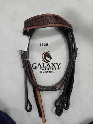 Western Roping Horse Saddle Leather Horse Saddle Trail Pleasure Full Size Tack Set Dark Brown, Tooled Leather Cowboy Saddles for Horses Free Rear Cinch