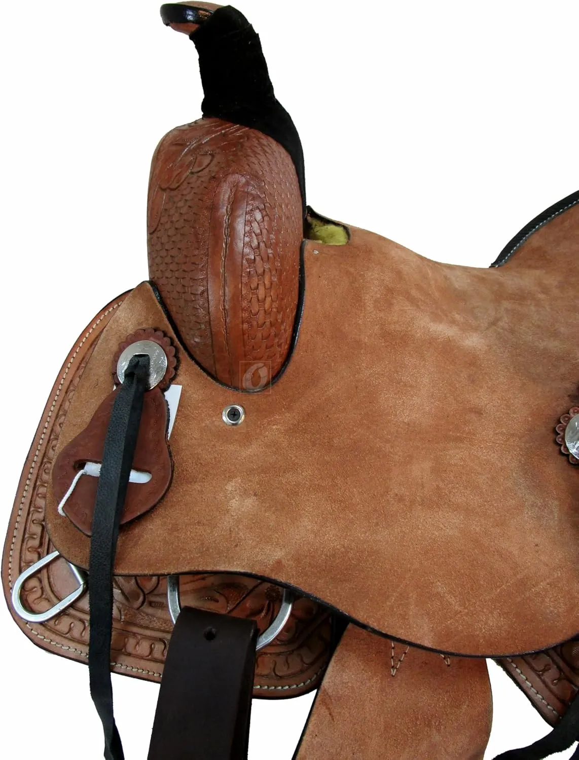 Western Saddle Pleasure Trail Ranch Barrel Racing Horse Ride Tooled Leather Cowboy Rodeo Hard SEAT Saddles 15 16 17 18 FQHB