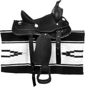 Western Synthetic Horse Saddle Lightweight Barrel Racing Saddle Trail Equestrian Horse Saddle Size 14 to 18 Inches Seat Model No. 13