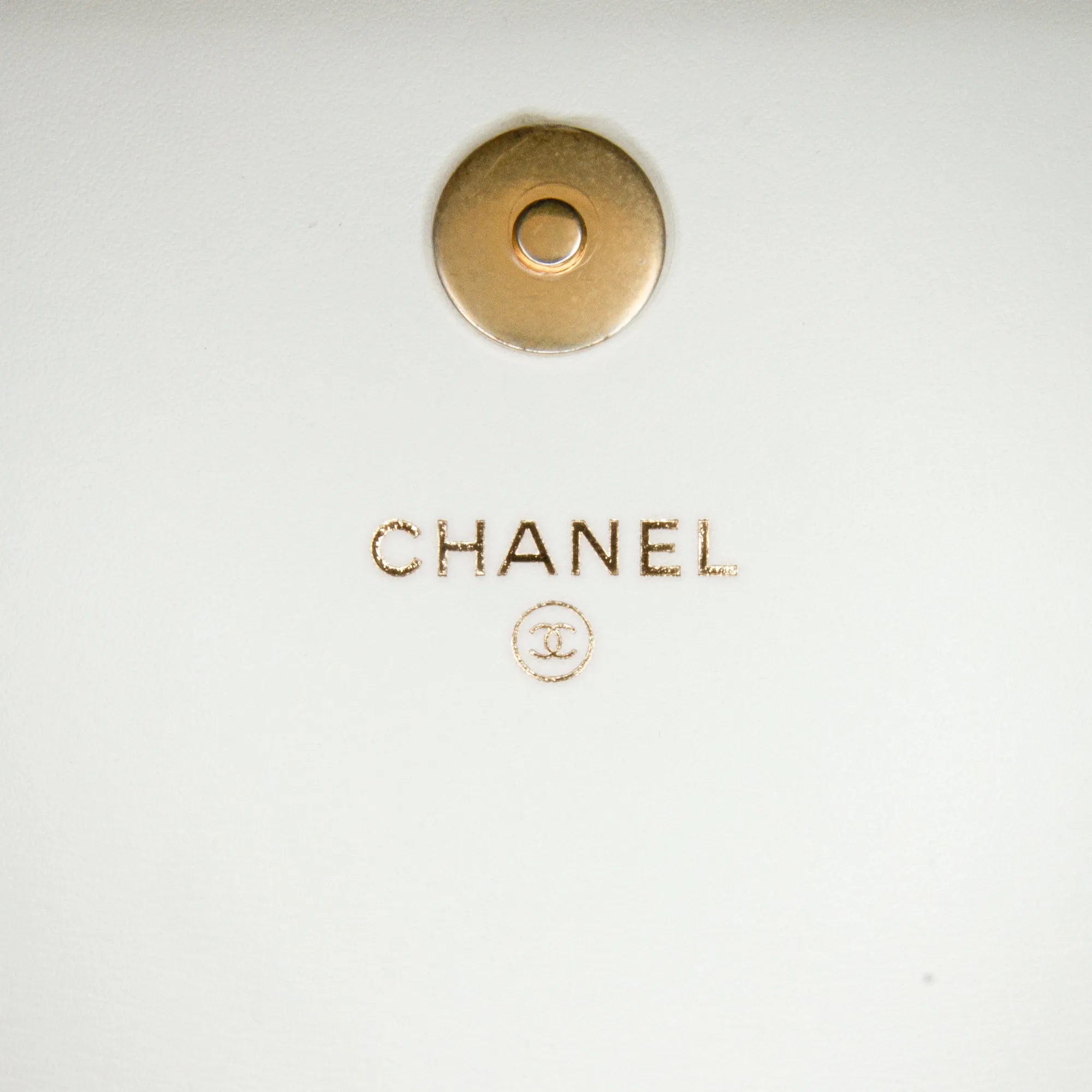 White Chanel Enchained Flap Wallet on Chain Crossbody Bag
