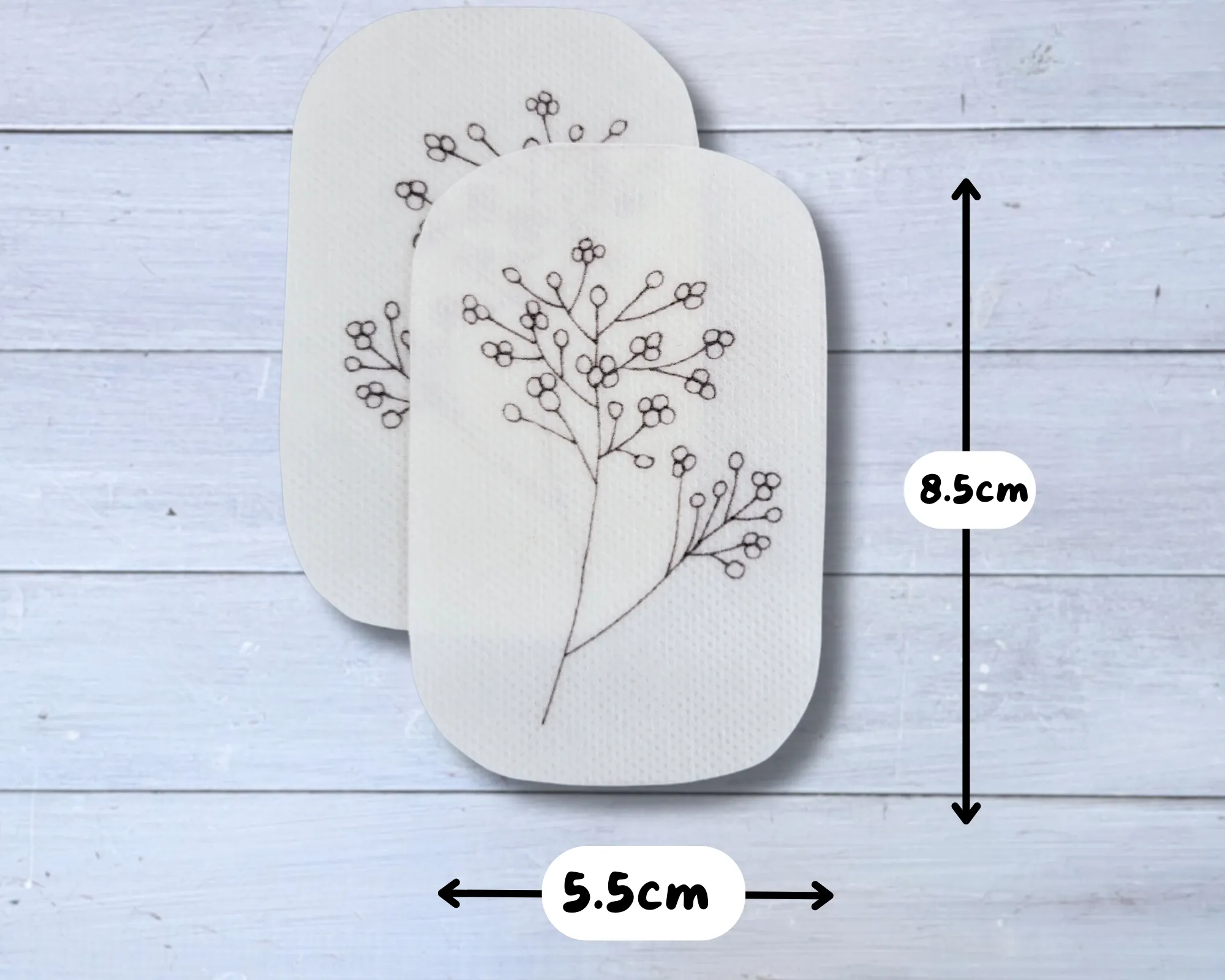 Wildflower stick & stitch patches