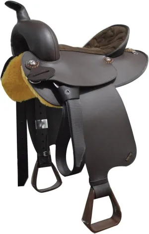 Wintec Western Youth Round Skirt Saddle 13In Brown