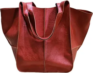 Women Big Hobo Handbag Leather Shoulder Bag Work Large Capacity Tote Purses