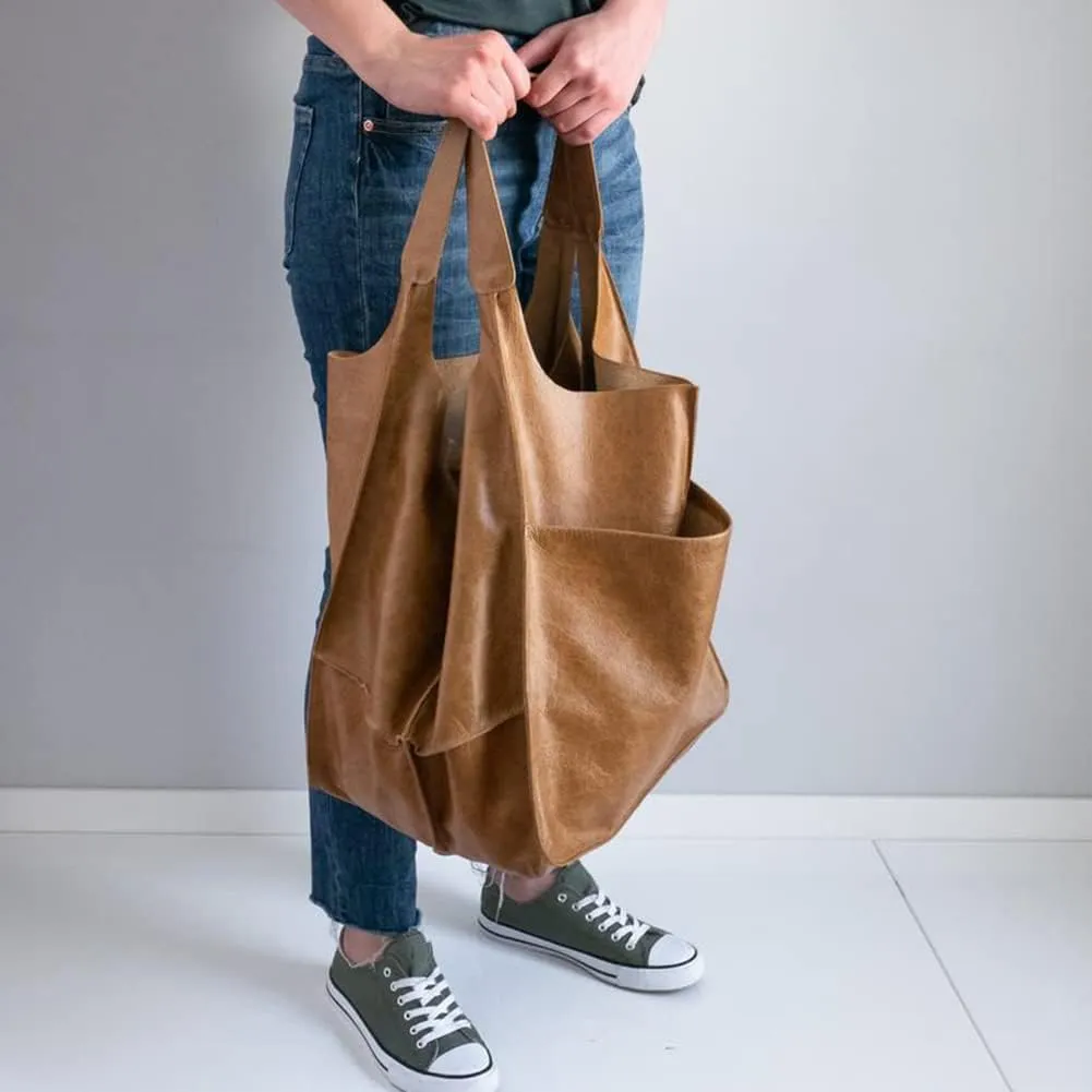 Women Big Hobo Handbag Leather Shoulder Bag Work Large Capacity Tote Purses