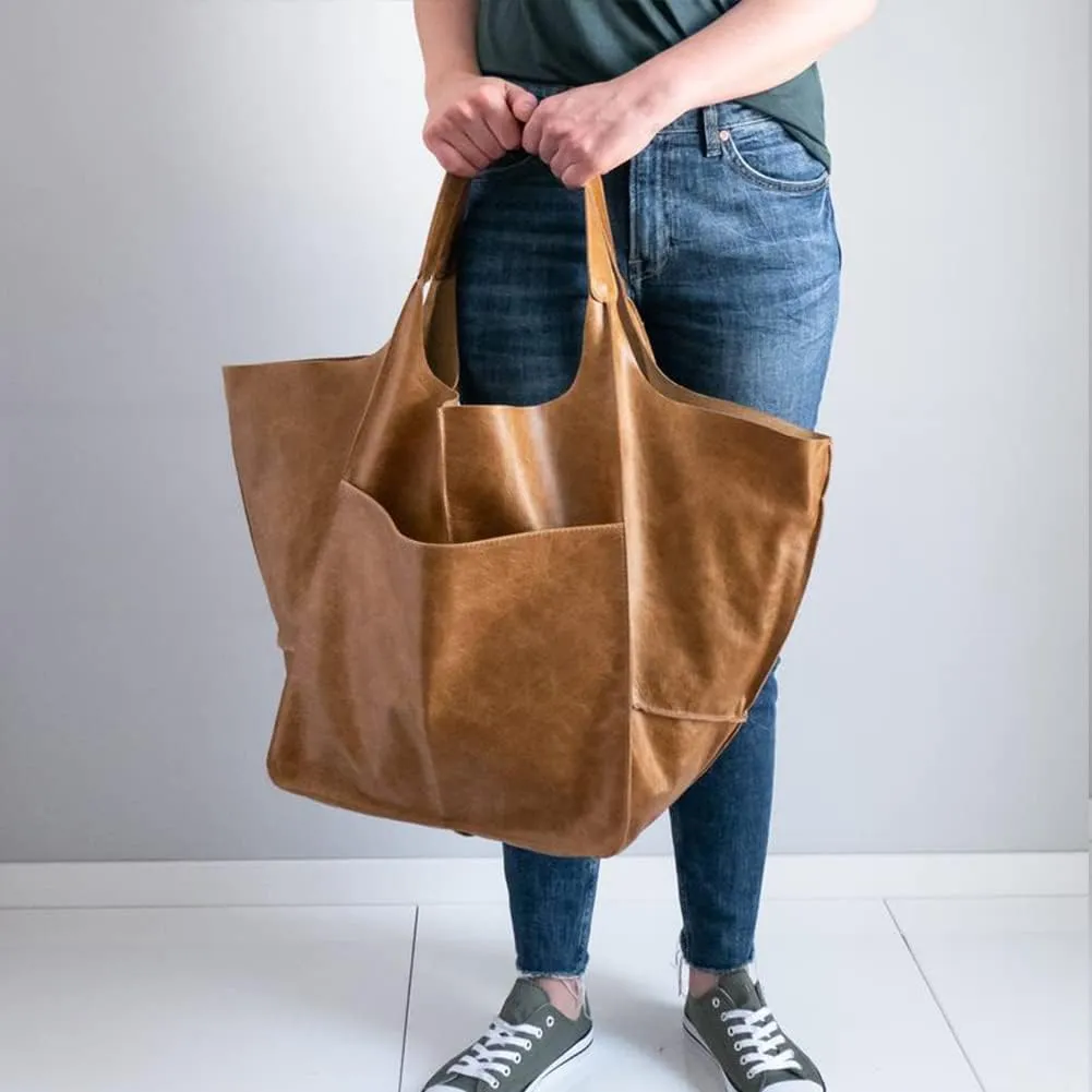 Women Big Hobo Handbag Leather Shoulder Bag Work Large Capacity Tote Purses