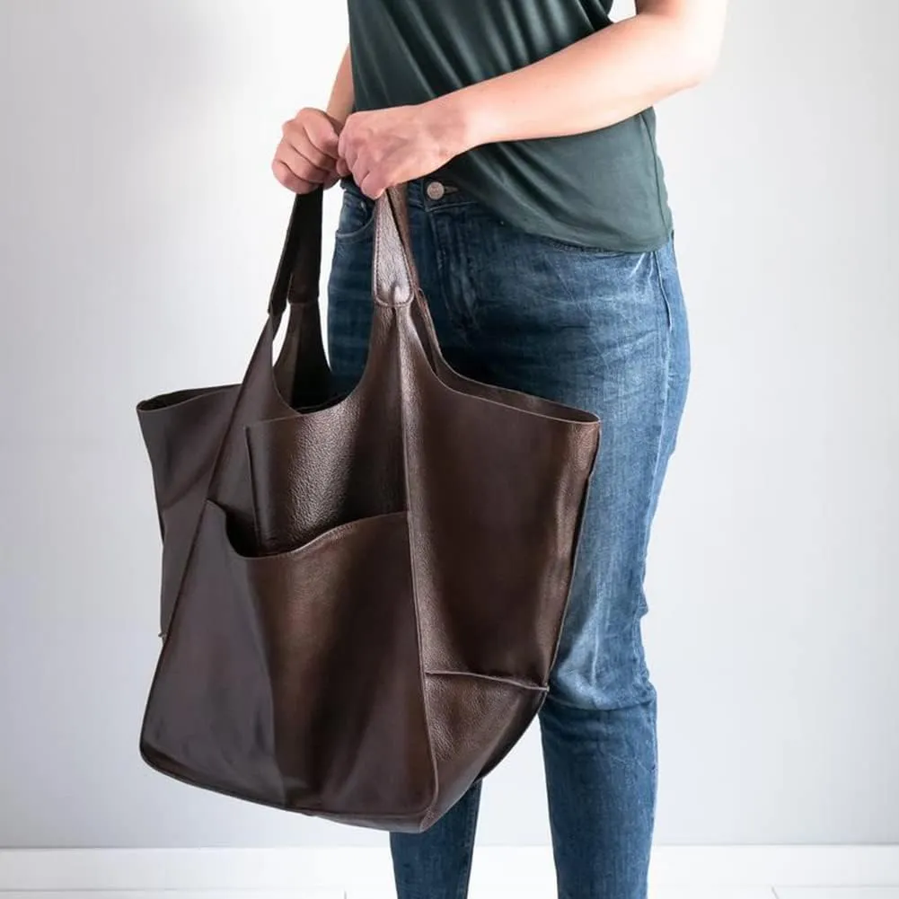 Women Big Hobo Handbag Leather Shoulder Bag Work Large Capacity Tote Purses