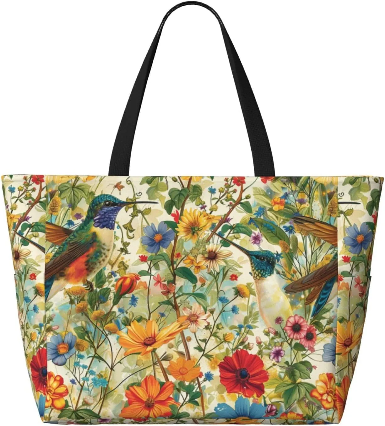 Women Large Beach Bag Travel Weekender Foldable Tote Bag for Pool Beach Vacation Gym