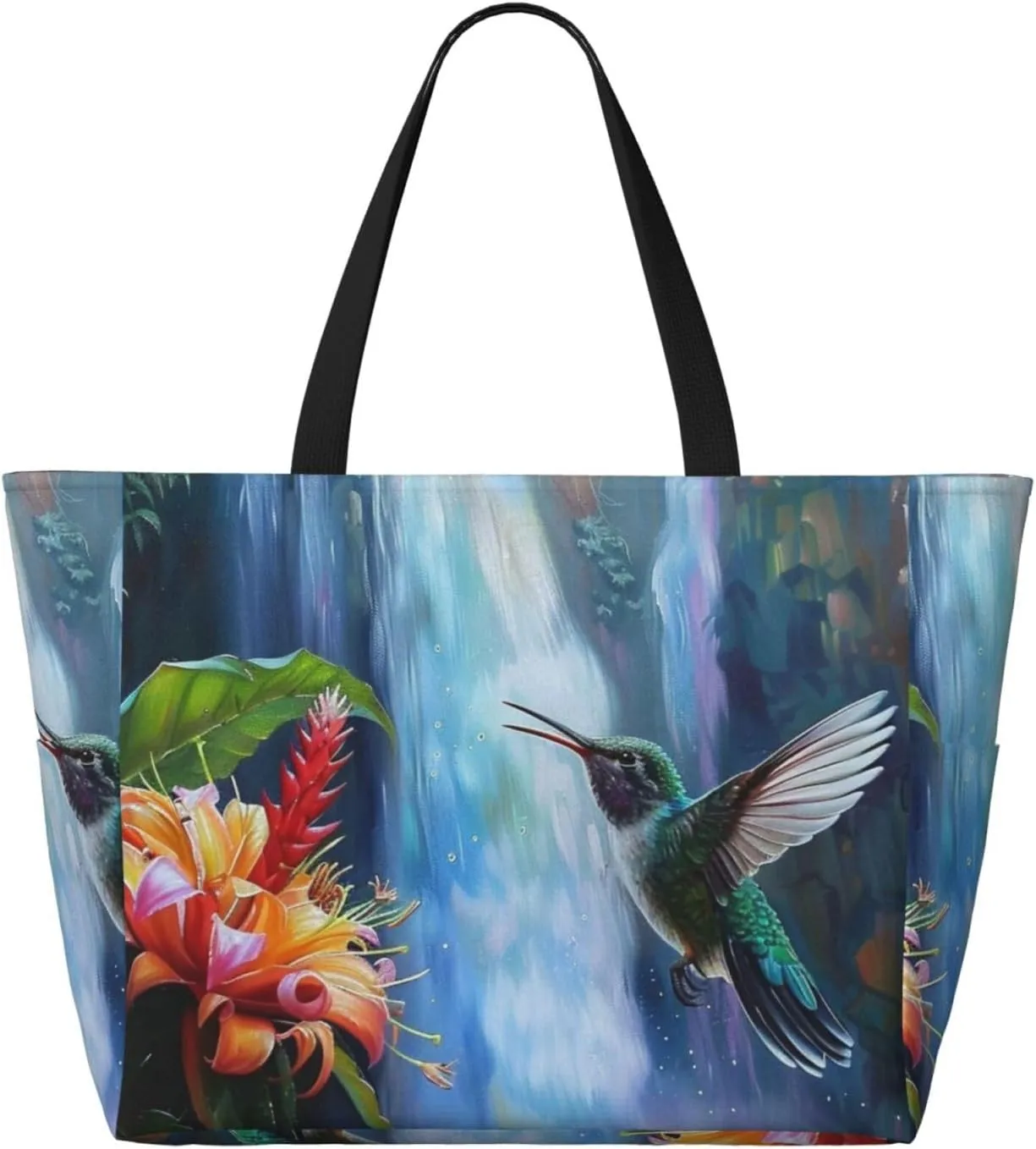 Women Large Beach Bag Travel Weekender Foldable Tote Bag for Pool Beach Vacation Gym