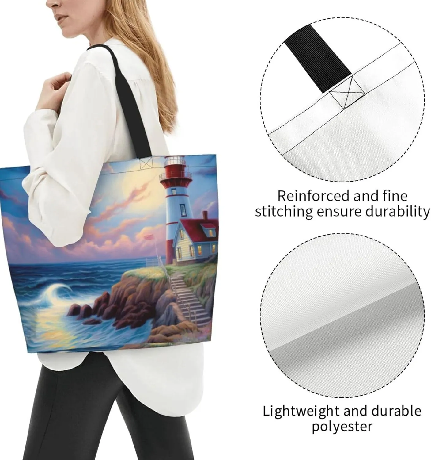 Women Printed Cross Body Bag Many Foxes Casual Handbag Shopping Bag